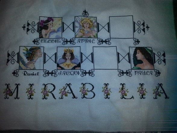 April's piece - only Rahenna & Lenna to go and it looks gorgeous.