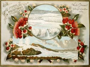 Christmas card circa 1886. Hmm, snow?